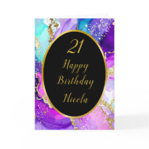 Birthday Party mit Blauen, Lila und Goldfarben
