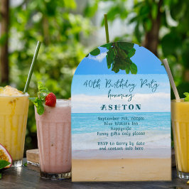 Birthday Party mit Blick auf den Ozean Einladung