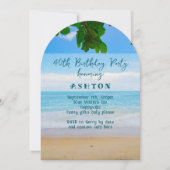 Birthday Party mit Blick auf den Ozean Einladung (Vorderseite)