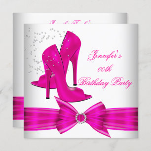 Birthday Party mit Hot Pink High Heel Shoe Einladung