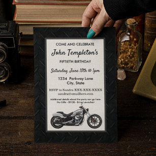 Birthday Party Motorrad Einladungen von Männern