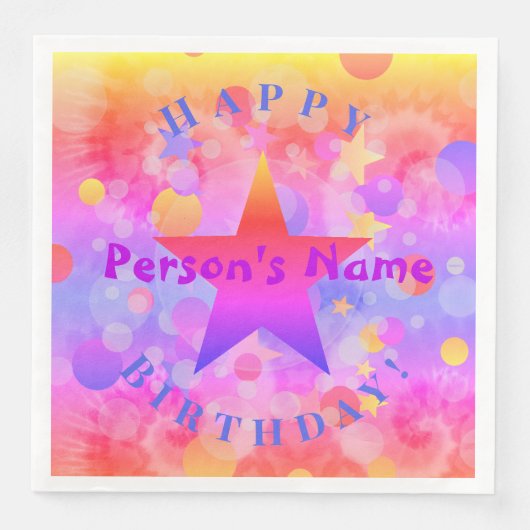 Birthday Party Napkins Design HAMbyWG Serviette (Vorderseite)