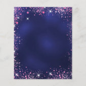 Birthday Party navin blue pink Budget Einladung Flyer (Hinten)