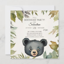 Birthday Party niedlich Bear Woodland
