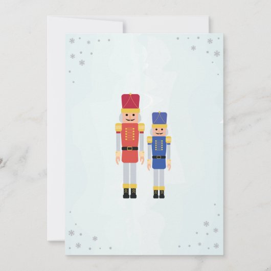 Birthday Party Nutcracker Toy Christmas Invite Einladung (Rückseite)