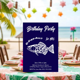 Birthday Party-O-Fish-ally Hawaiian Fish Einladung