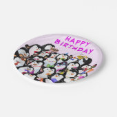 Birthday Party Paper Plates Happy Penguins Pappteller (Schrägansicht)