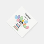 Birthday Party Paper von Black & White Sheepadoodl Serviette (Ecke)