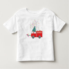 Birthday Party personalisiert Red Fire Truck Kleinkind T-shirt