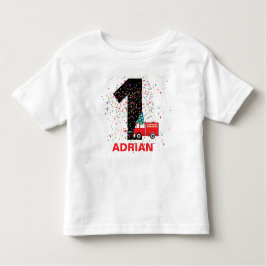 Birthday Party personalisiert Red Fire Truck Kleinkind T-shirt