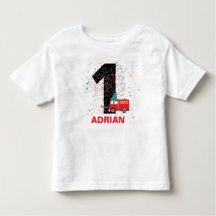 Birthday Party personalisiert Red Fire Truck Kleinkind T-shirt