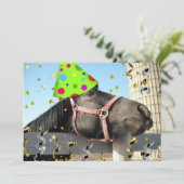 Birthday Party Pferd Einladung (Stehend Vorderseite)