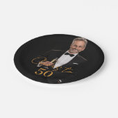 Birthday party photo cheers gold pappteller (Schrägansicht)