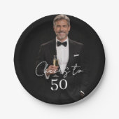 Birthday party photo cheers pappteller (Vorderseite)