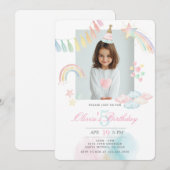 Birthday Party Photo Einladung (Vorne/Hinten)