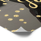 Birthday party photo gold balloons welcome poster (Ecke)