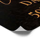 Birthday party photo gold elegant welcome poster (Ecke)