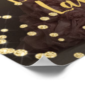 Birthday party photo gold font welcome poster (Ecke)