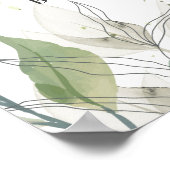 Birthday Party Photo Pretty Botanical Any Age Poster (Ecke)