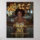 Birthday party photo welcome poster (Vorne)