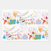 Birthday Party Props Colorful Geschenkpapier Set (Vorderseite)