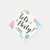 Birthday Party Rainbow Confetti Ballon Dots Serviette (Ecke)