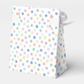Birthday Party Rainbow Dots Confetti Kinder Name Geschenkschachtel (Rückseite)