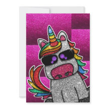 Birthday Party Rainbow Glitzer Unicorn