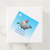 Birthday Party ready Whale Geschenkanhänger (Beispiel)