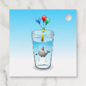 Birthday Party ready Whale Geschenkanhänger (Rückseite)