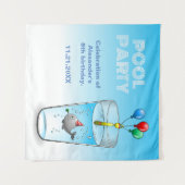 Birthday Party ready Whale Wandteppich (Vorderseite (Horizontal))