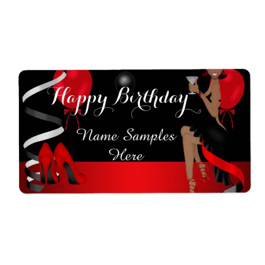 Birthday Party Red Black Shoe High Heels Ethnisch (Vorne)