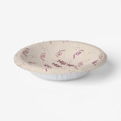 Birthday Party Ribbon & Confetti Silhouette Art Pappteller (Gewinkelt)