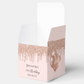 Birthday Party Rose Gold Rose Glitzer Ballons Geschenkschachtel (Geöffnet)