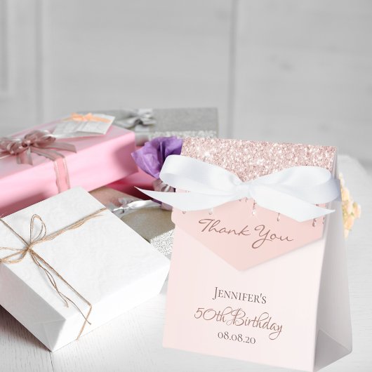 Birthday Party Rose gold Vielen Dank Geschenkschachtel