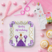 Birthday Party Rothair Prinzessin Lila Pappteller (Party)