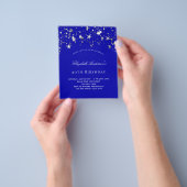 Birthday Party Royal Blue Stars Budget Einladung Flyer (Gruppe)