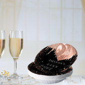 Birthday Party Schwarze Rose Gold Glitzer Ballons Pappteller