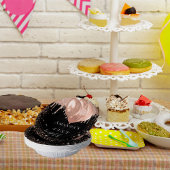 Birthday Party Schwarze Rose Gold Glitzer Ballons Pappteller