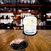 Birthday Party Schwarze Rose Gold Glitzer Ballons Runder Pappuntersetzer