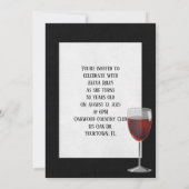 Birthday Party-schwarze Silberware Einladung (Rückseite)