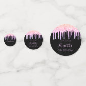 Birthday Party Schwarzer Regenbogen Glitzer Foto r Konfetti (Vorderseiten)