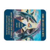 Birthday Party Shark Breaching for Shiny Gems- Magnet (Horizontal)