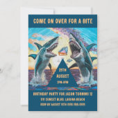 Birthday Party-Shark Chomp Shiny Gems- Einladung (Vorderseite)