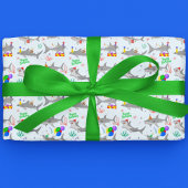 Birthday Party Sharks Geschenkpapier Set