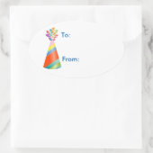 Birthday Party Sharks Hat Geschenk Tag Sticker (Tasche)