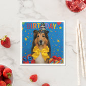Birthday Party Sheltie Serviette (Beispiel)
