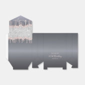 Birthday Party Silber Glitzer Rose Gold Vielen Dan Geschenkschachtel (Ungefaltet)