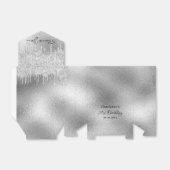 Birthday Party Silber Glitzer Tropfen Name Vielen  Geschenkschachtel (Ungefaltet)