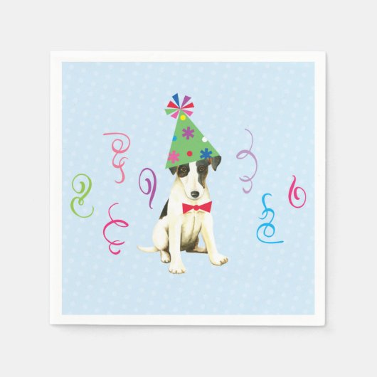 Birthday Party Smooth Fox Terrier Serviette (Vorderseite)